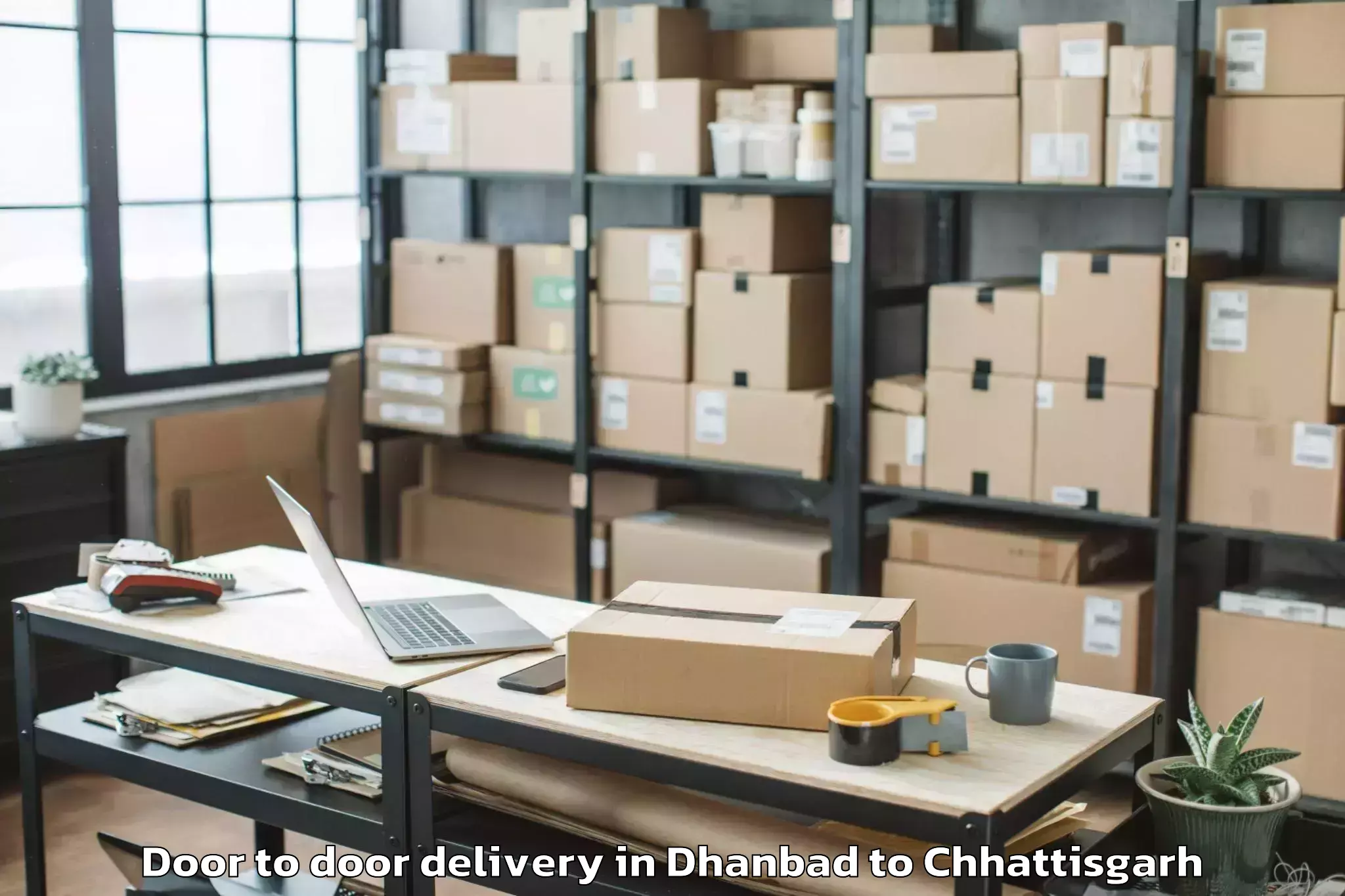 Reliable Dhanbad to Bilaspur Airport Pab Door To Door Delivery